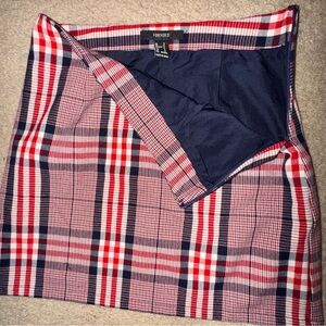Forever 21 Red and Blue Mini Pencil Skirt